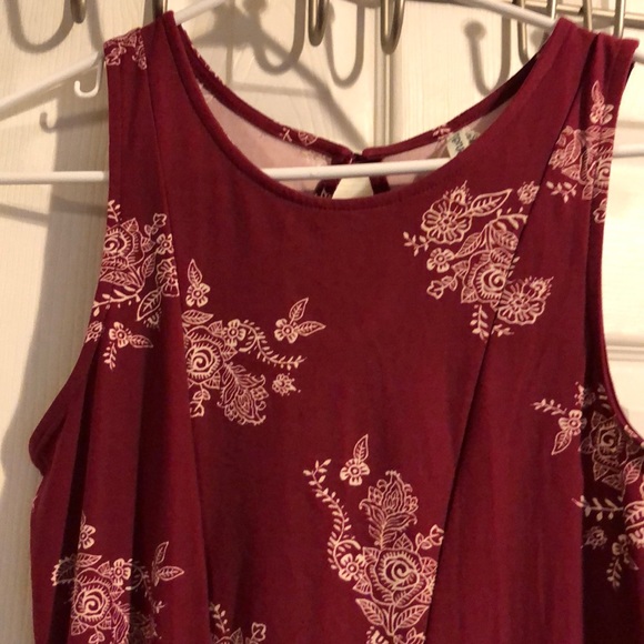 MUDD wine rose sleeveless skater dress - Picture 3 of 4